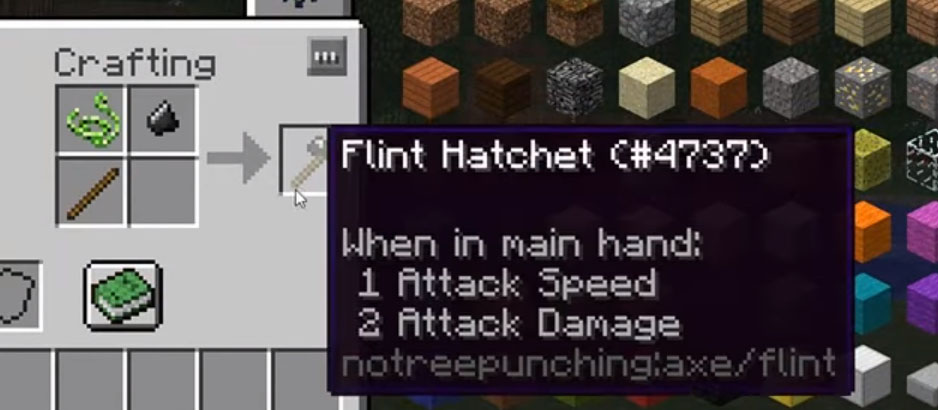 Getting a flint hatchet in RLCraft