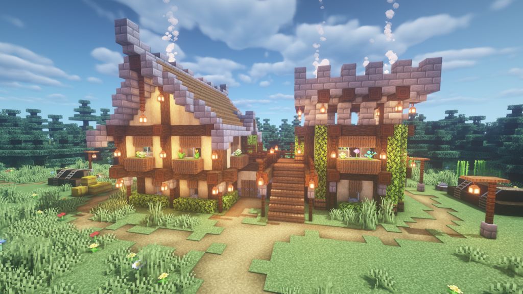 How To Build A Fantasy Medieval House In Minecraft Noobforce
